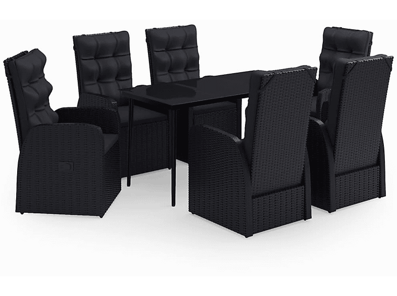 und VIDAXL Stuhlset, Schwarz Gartentisch- 3099494