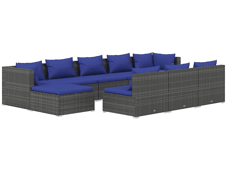 VIDAXL 3102022 Gartentisch- und Stuhlset, Grau | Gartenmöbel Sets
