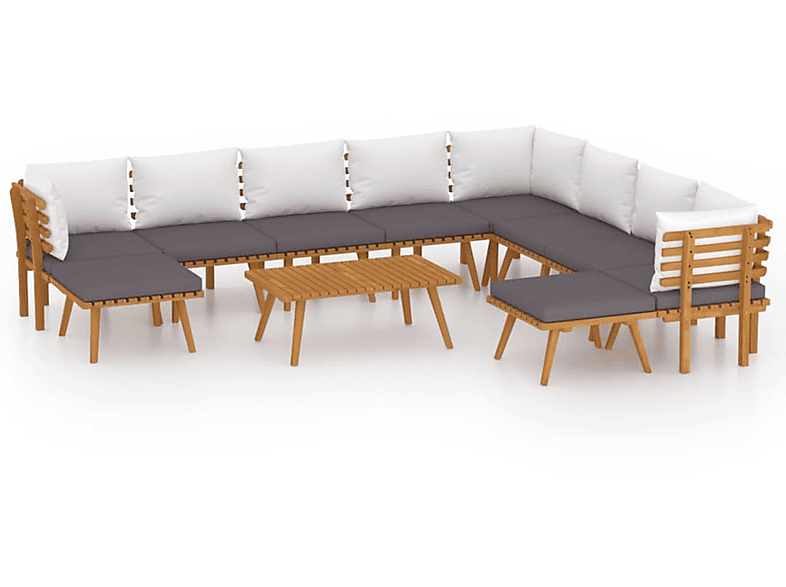 Braun Gartentisch- Stuhlset, VIDAXL und 3087019