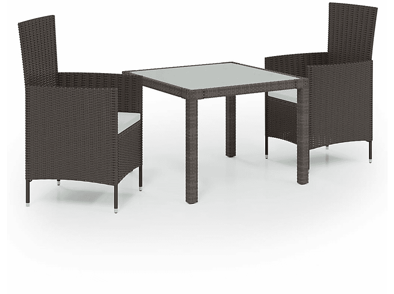 Gartentisch- Stuhlset, Braun und 3094817 VIDAXL