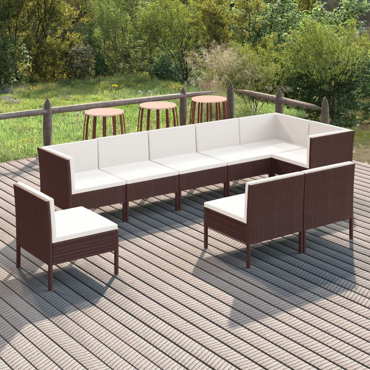 3094403 Stuhlset, und Braun Gartentisch- VIDAXL