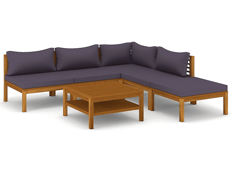Gartentisch- Stuhlset, und Grau 3086916 VIDAXL