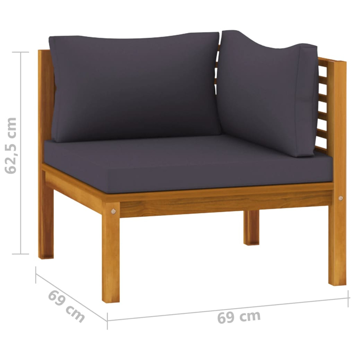 Gartentisch- Stuhlset, und 3086903 VIDAXL Grau