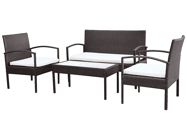 42672 und Stuhlset, Gartentisch- Braun VIDAXL