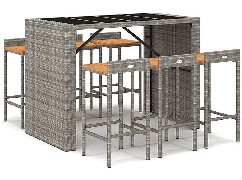 Stuhlset, und 3187687 VIDAXL Gartentisch- Schwarz