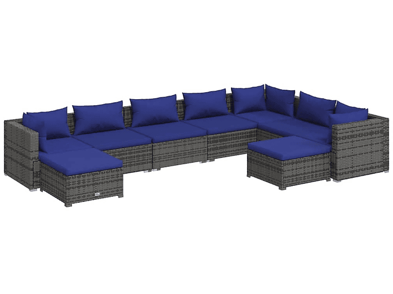 VIDAXL 3102678 Gartentisch- Grau und Stuhlset