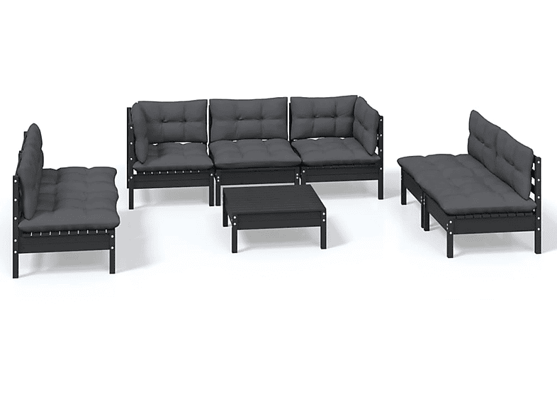 VIDAXL Stuhlset, Gartentisch- 3096230 Schwarz und