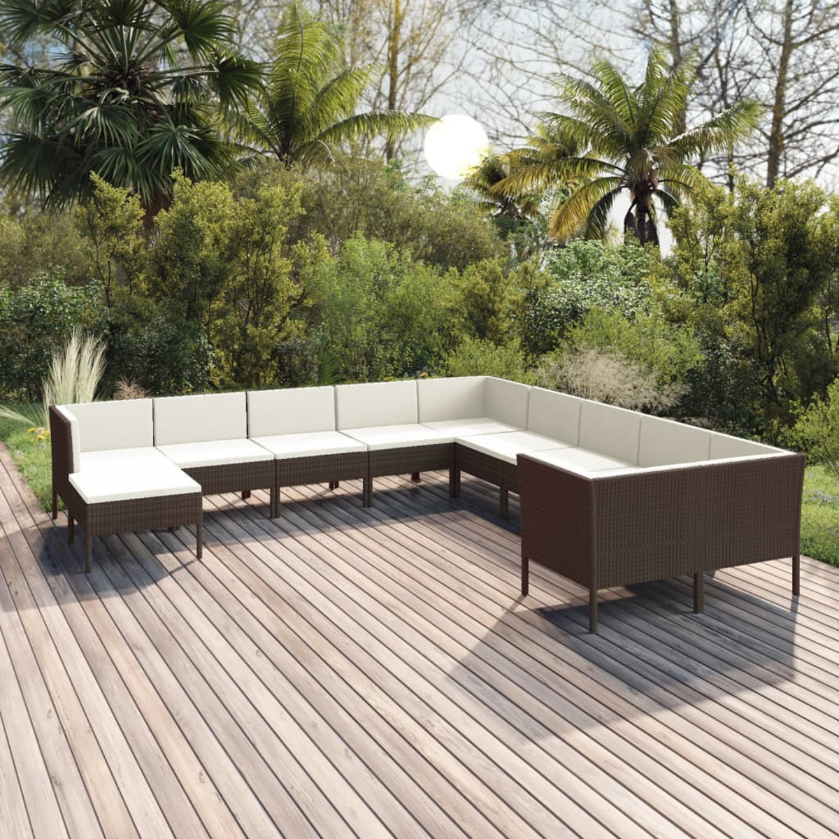 VIDAXL 3094515 Stuhlset, und Gartentisch- Braun