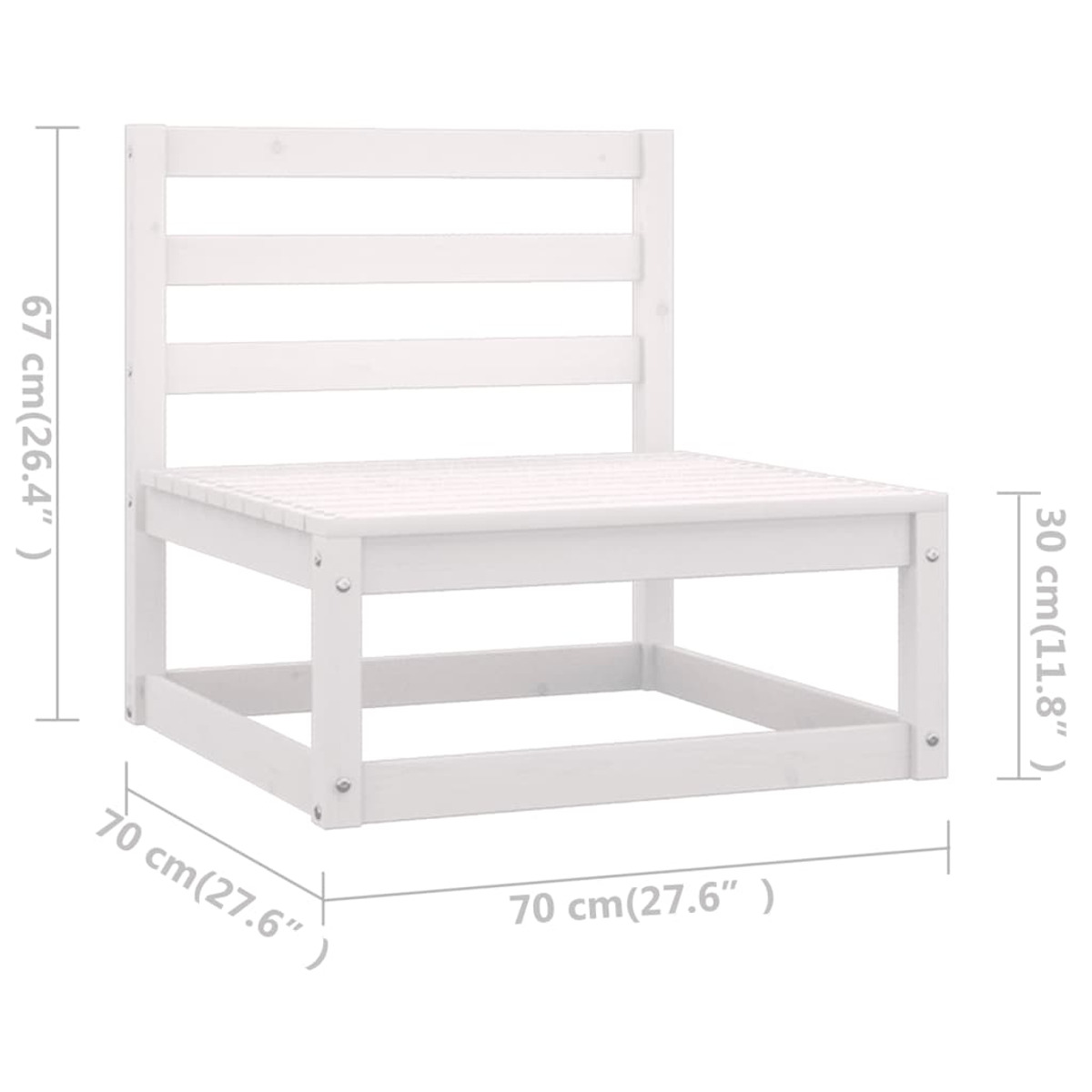 VIDAXL 3076665 Stuhlset, und Weiß Gartentisch