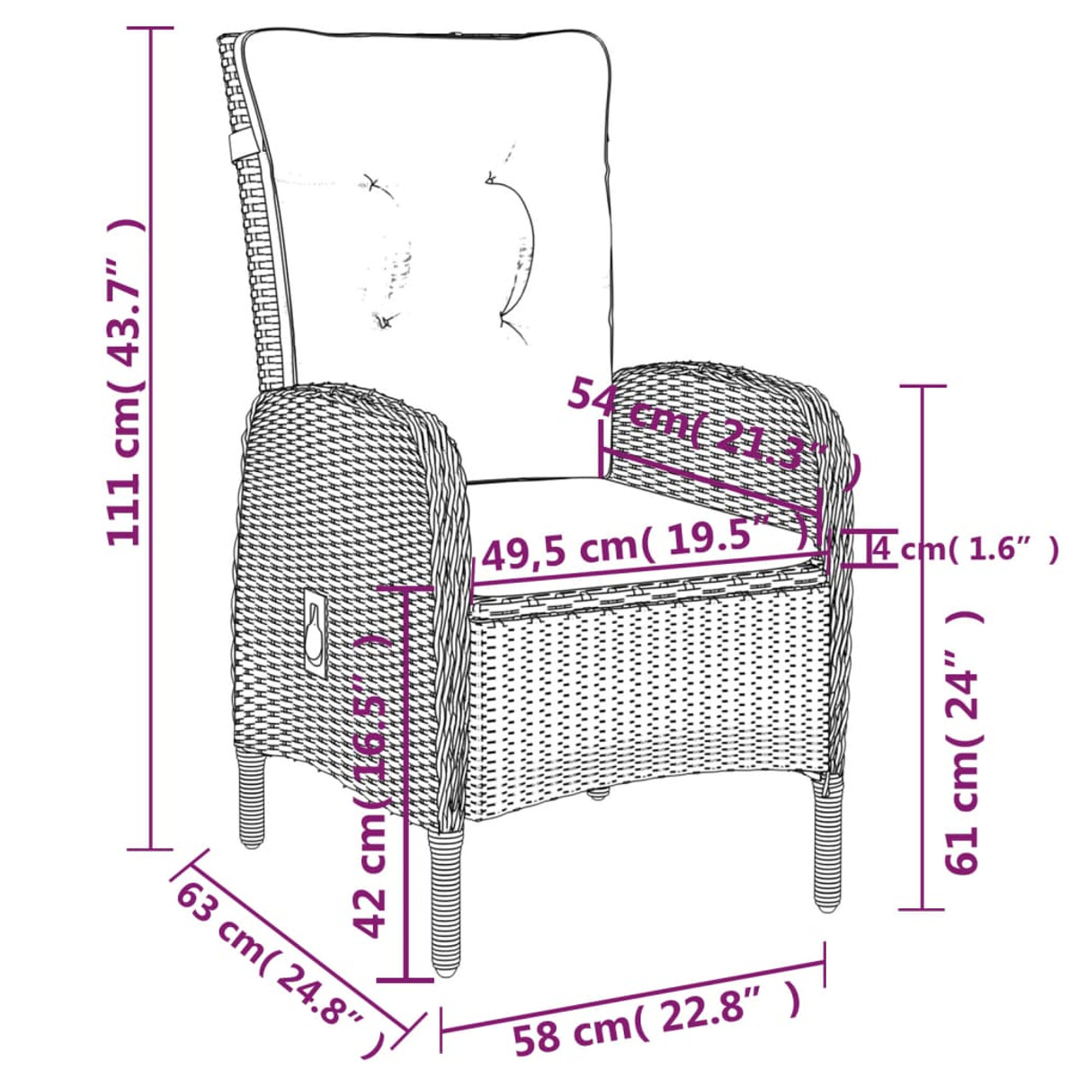 Grau Stuhlset, Gartentisch- 3058502 VIDAXL und