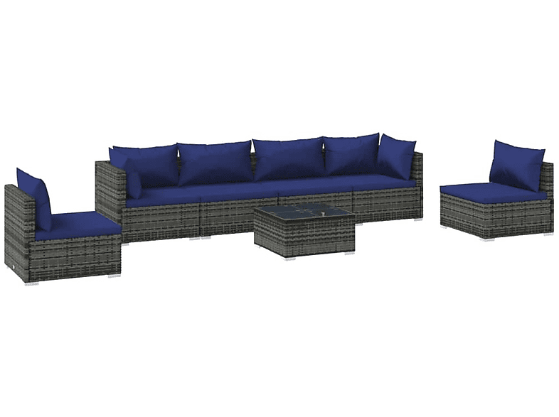 Grau Gartentisch- Stuhlset, VIDAXL 3102222 und