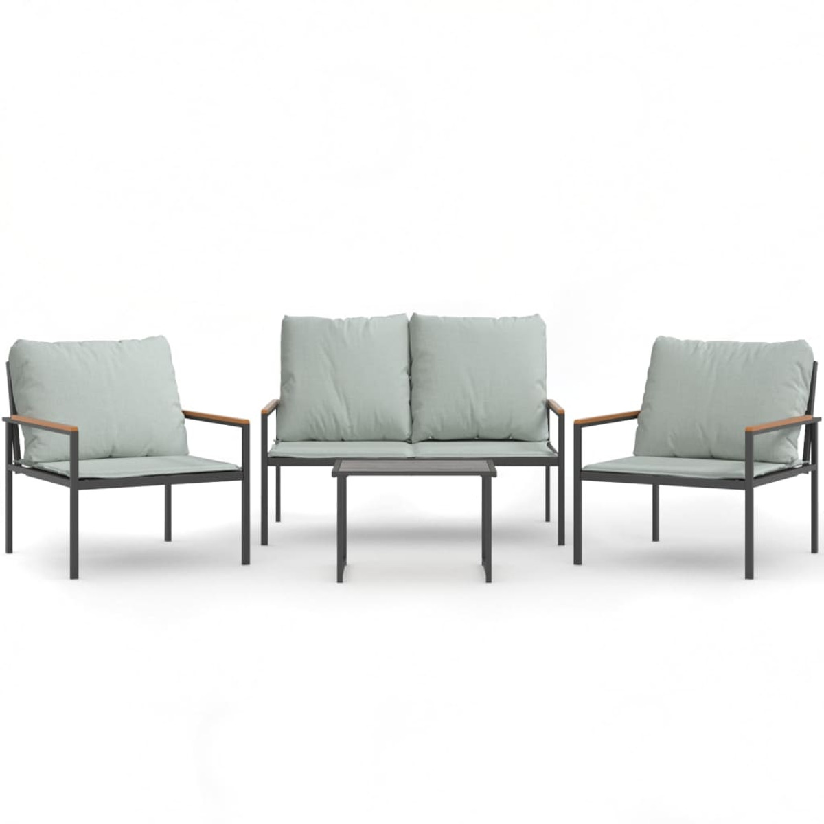 3188016 Stuhlset, VIDAXL und Grau Gartentisch-