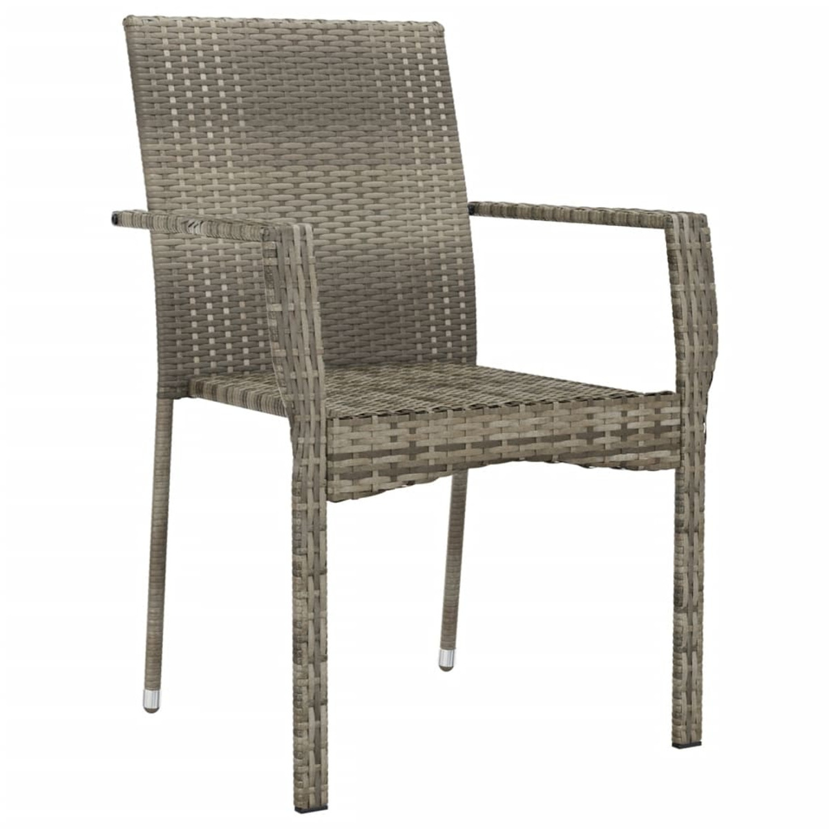 VIDAXL 319880 Gartentisch- Stuhlset, Grau und