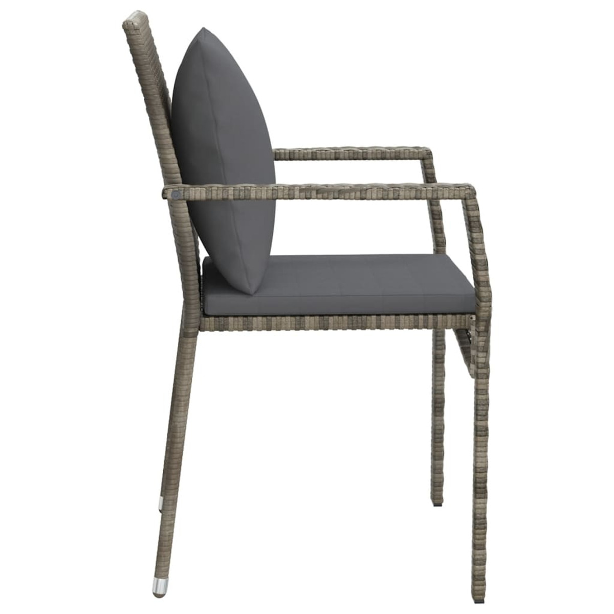 VIDAXL 319880 Gartentisch- Stuhlset, Grau und