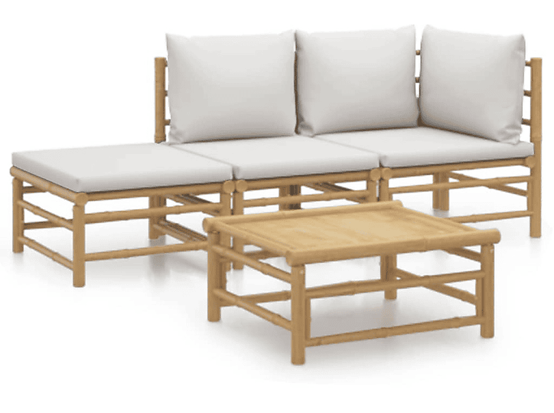 VIDAXL 3155080 Gartentisch- und Stuhlset, Grau | Gartenmöbel Sets