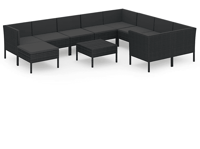 VIDAXL 3094505 Schwarz Stuhlset, Gartentisch- und