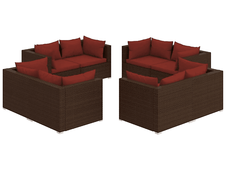 Gartentisch- Stuhlset, VIDAXL Braun und 3101555