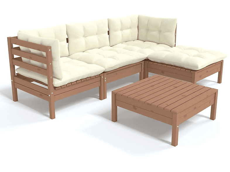 VIDAXL 3096355 Stuhlset, Braun und Gartentisch