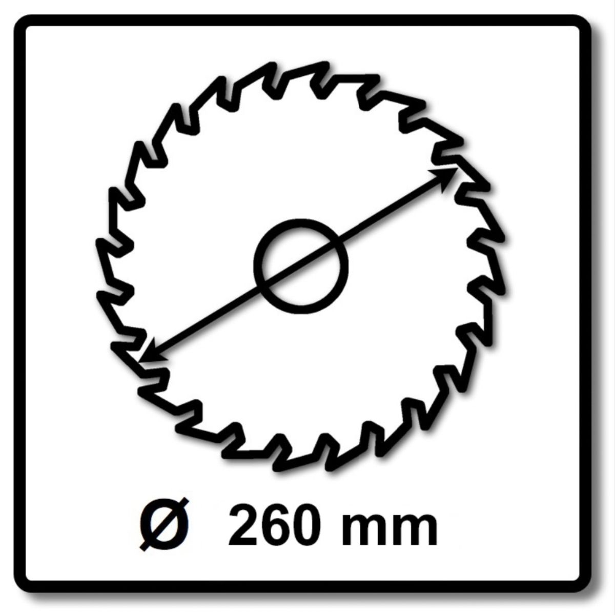 Sägeblatt, Schwarz EFFICUT CMSXF26080G MAKITA