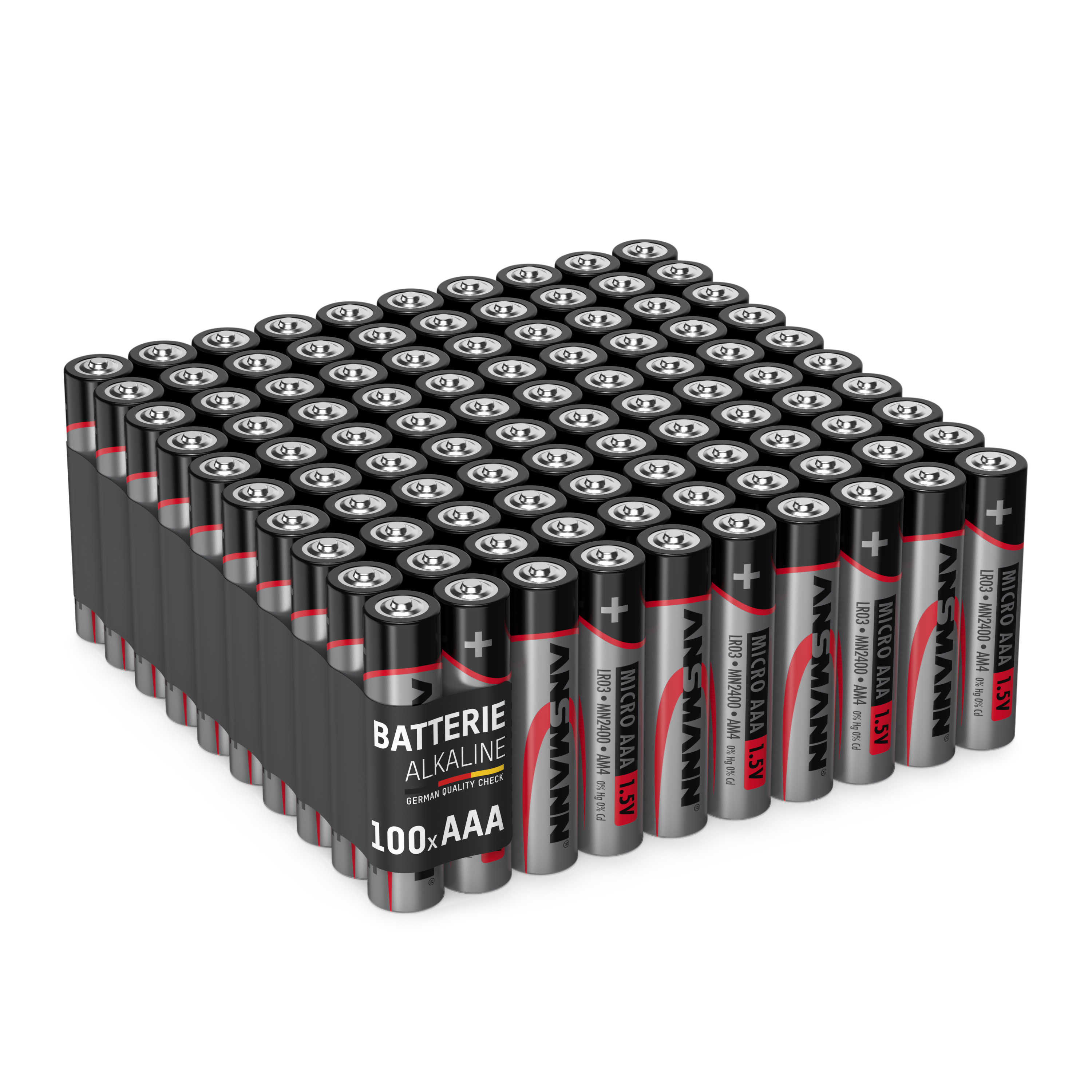 Micro LR03 Volt AAA, AAA Alkaline AAA, Vorratspack) 1.5 Micro Stück 1,5V Alkaline Micro (100 AAA ANSMANN - Micro