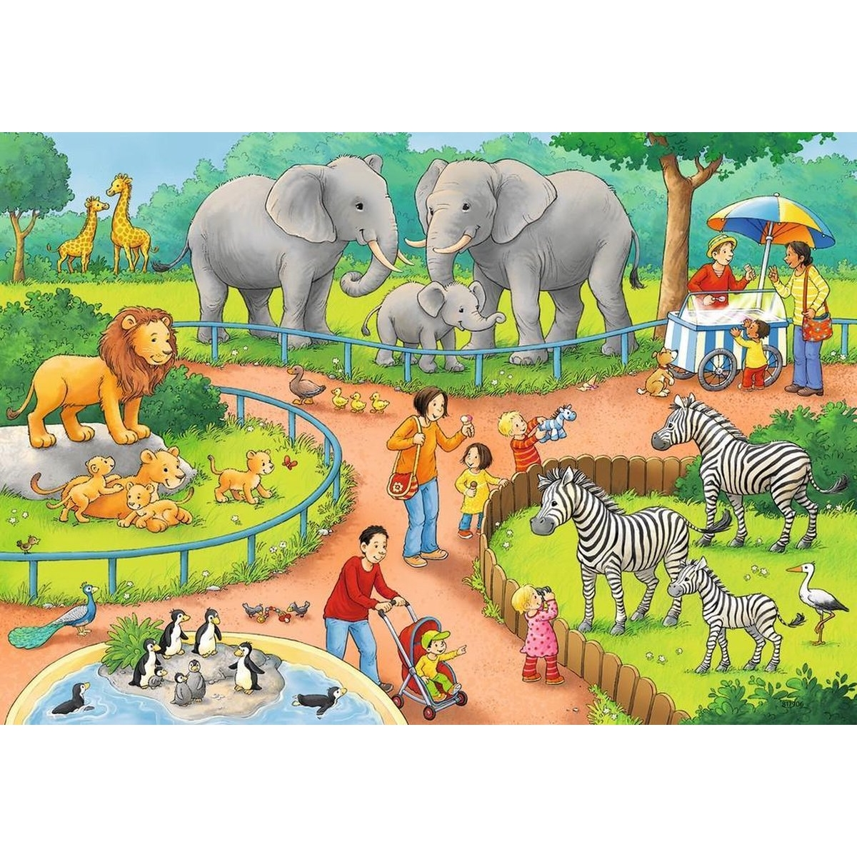 RAVENSBURGER Ein Tag im Zoo Puzzle