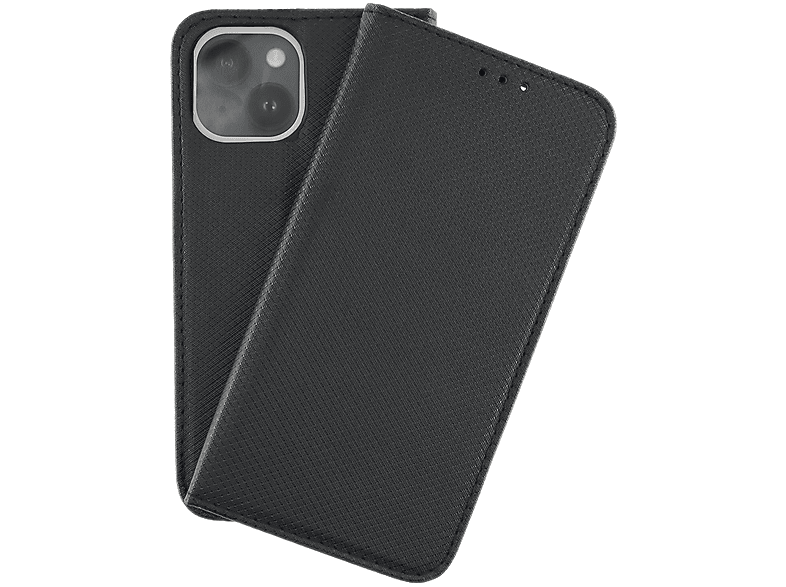 JAMCOVER Bookcase Texture, Bookcover, Apple, iPhone 14, Schwarz | Bookcover