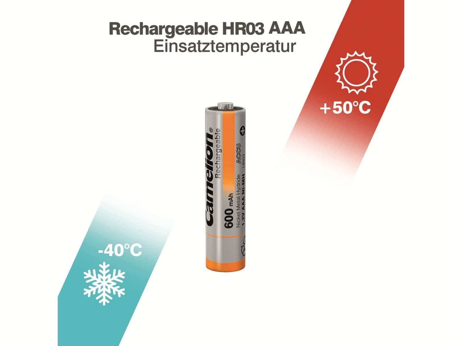 Akku 600 4 mAh, Stück NiMH-Micro-Akku Nickel-Metallhydrid CAMELION