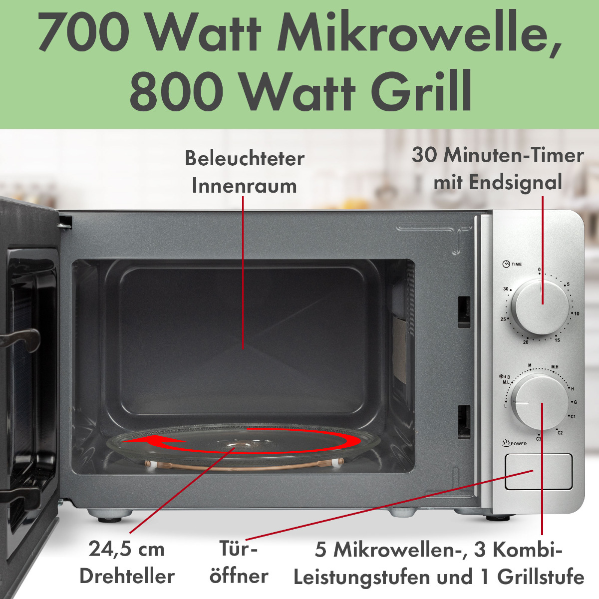 CLATRONIC MWG Mikrowelle (1150 Watt) 792