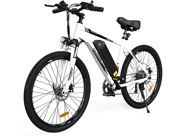 Damen-Rad, (Laufradgröße: 26 Zoll, weiß) 540Wh, BK15 Citybike 250W COLORWAY 26\