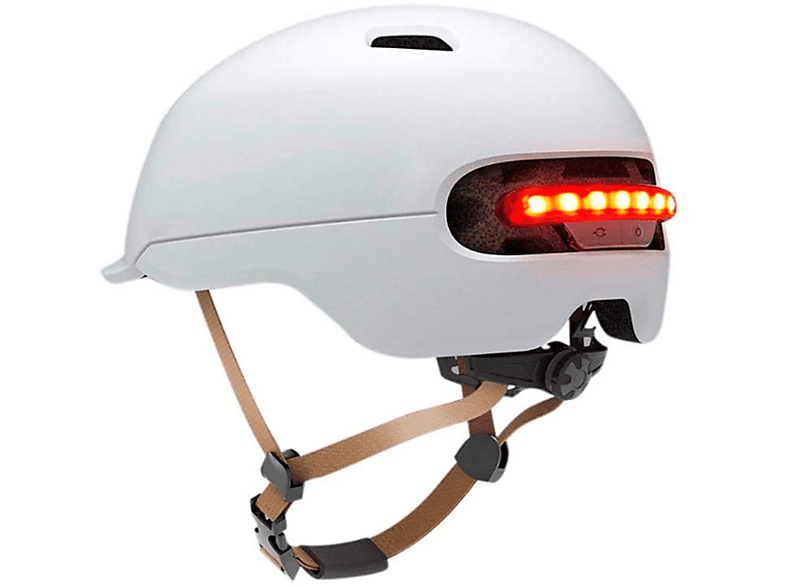 Protección - WHINCK WHINCK Smart Helmet Smart4U SH50 White / Casco con LED trasero en talla M