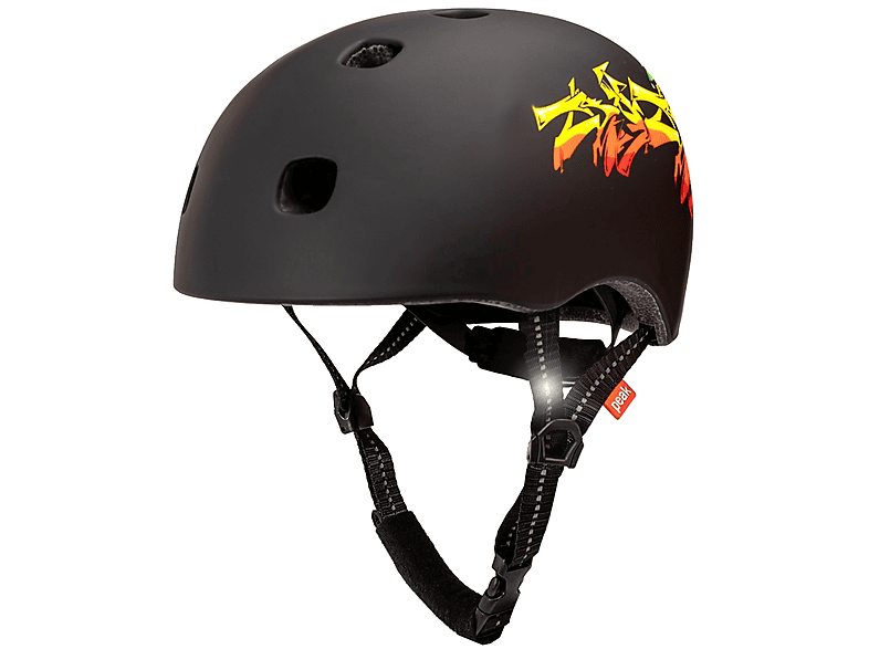 CRAZY SAFETY Skater Helm | cm, Black) 54-58cm Grafitti EN1078 | S/M Teenager Schwarz für Erwachsene Geprüft, und