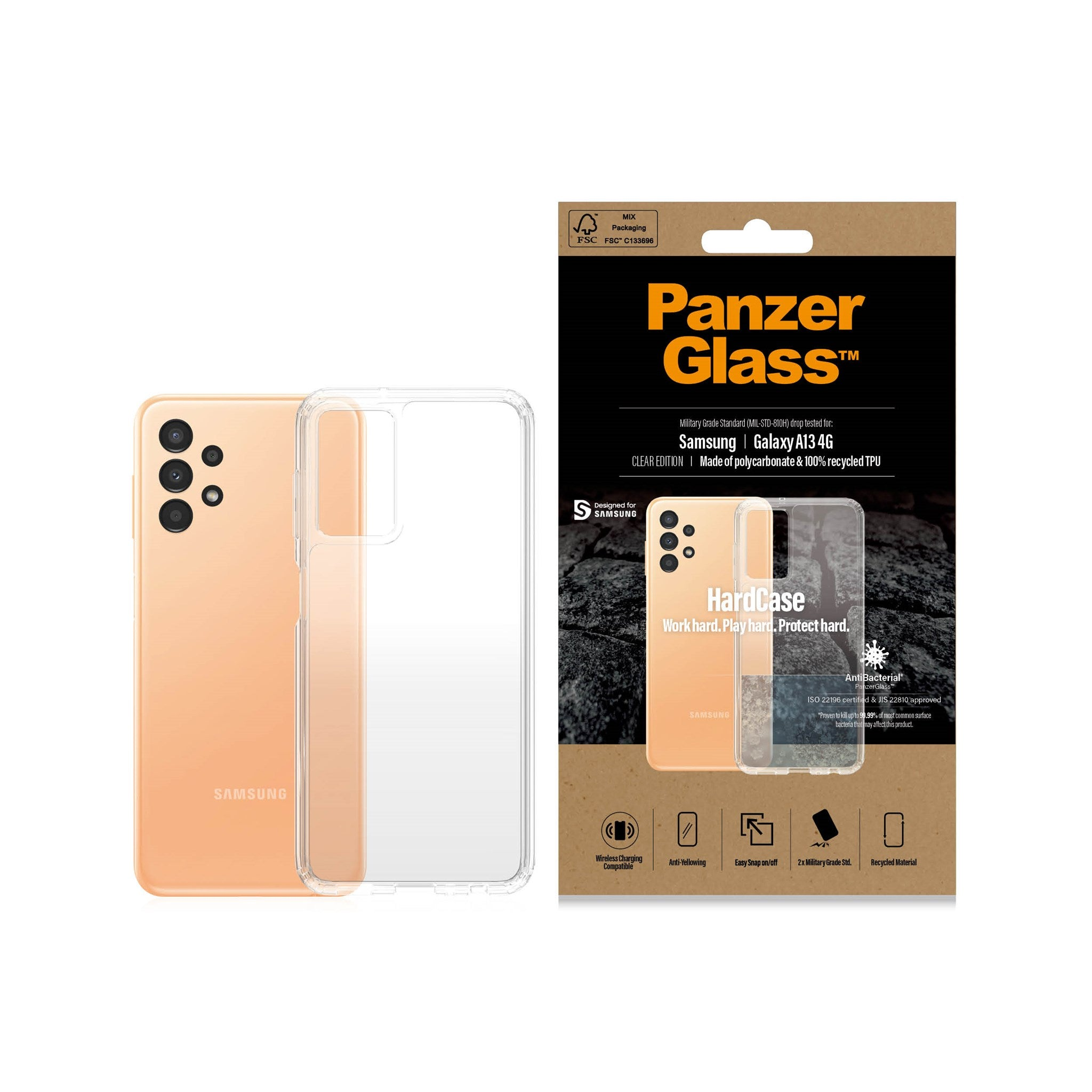 PANZERGLASS Klar, Backcover, A13 Samsung, Transparent 4G