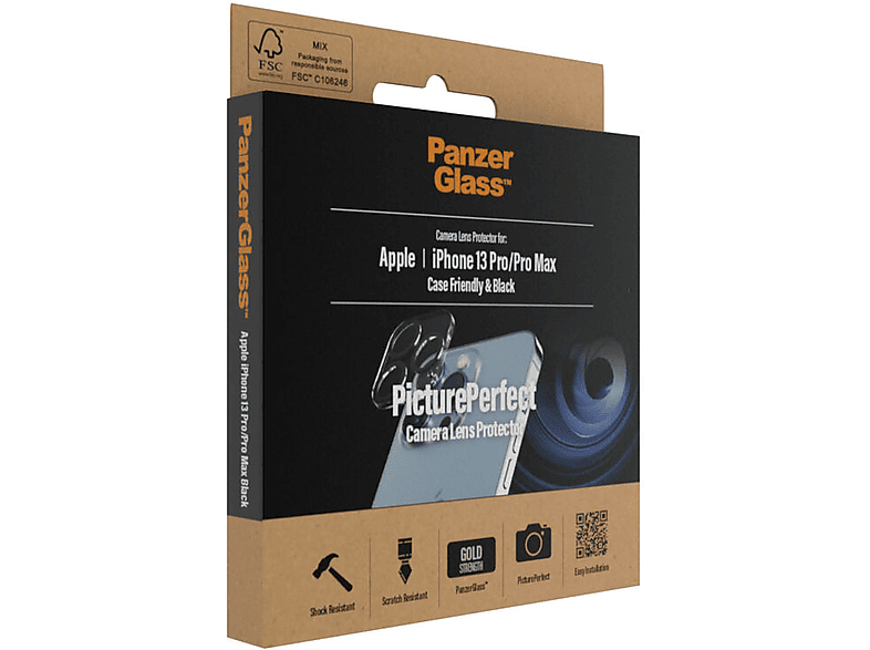 PANZER GLASS 13 Kameraschutz(für iPhone | PicturePerfect iPhone Pro Apple Pro 13 Max)