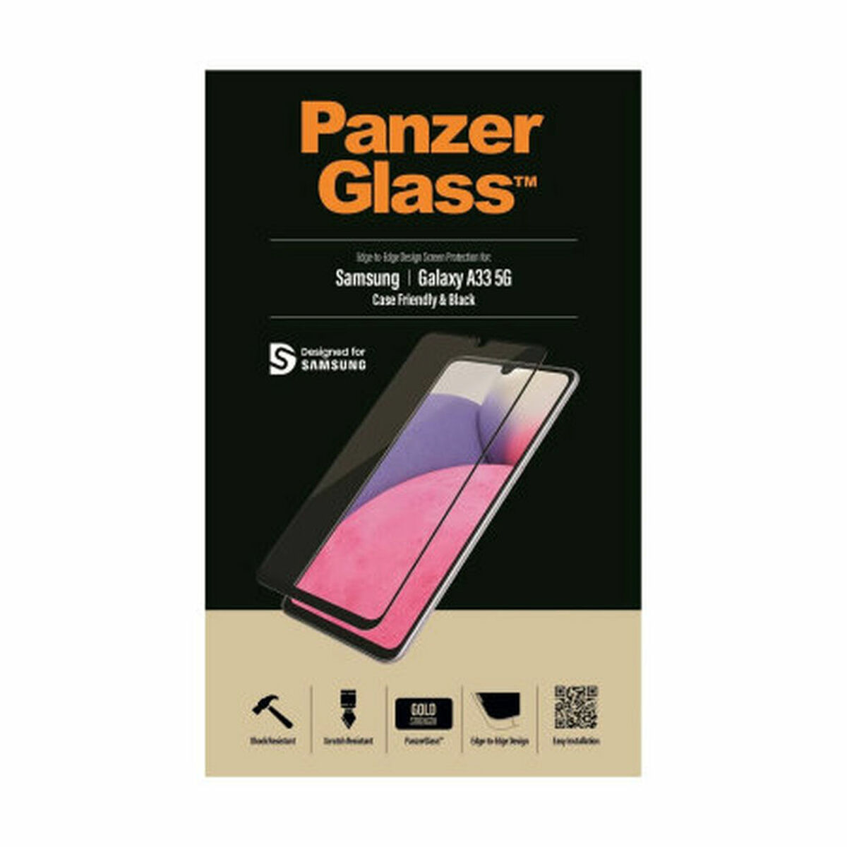 PANZER GLASS Fit 5G) Displayschutz(für A33 Ultra-Wide Samsung