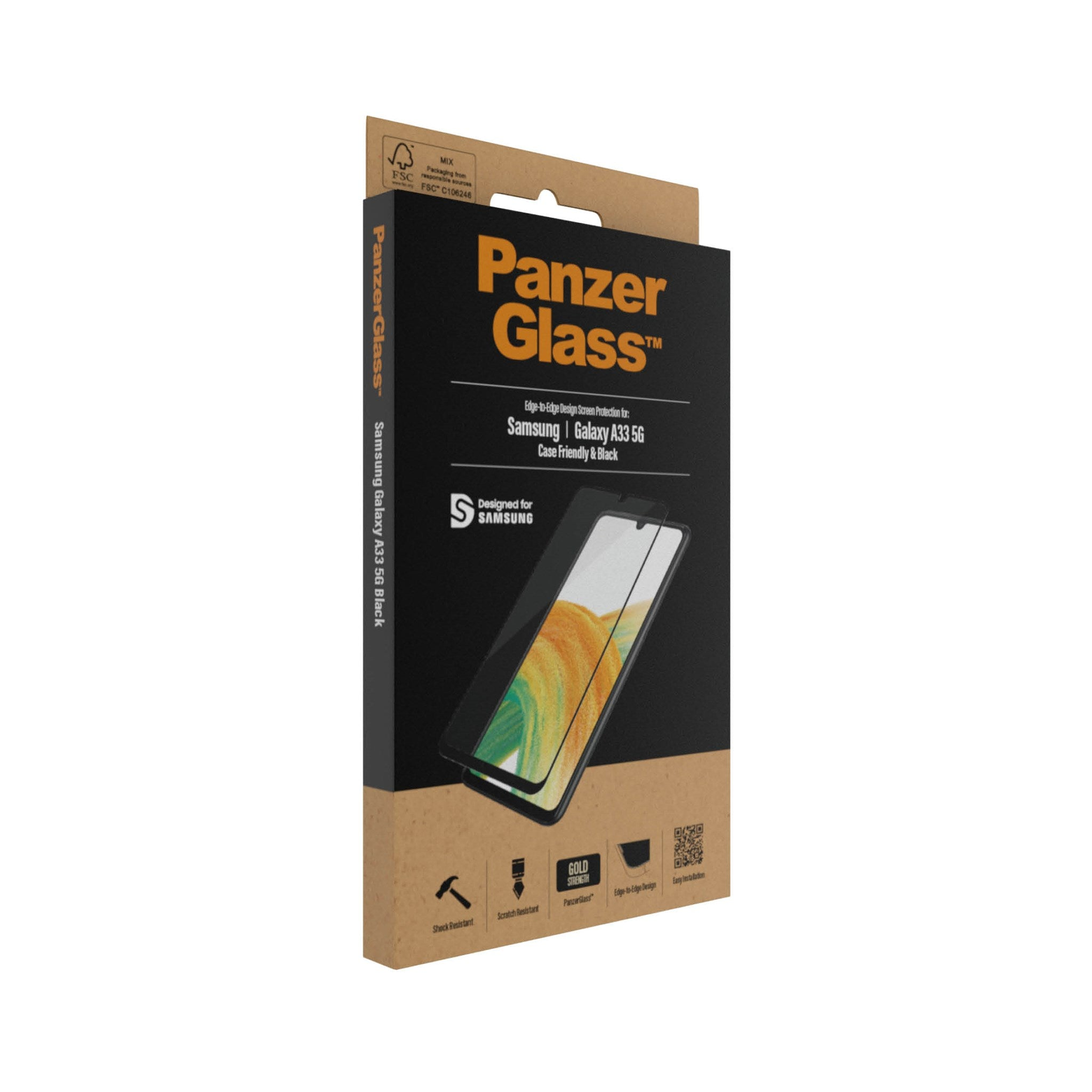 PANZER GLASS Fit 5G) Displayschutz(für A33 Ultra-Wide Samsung