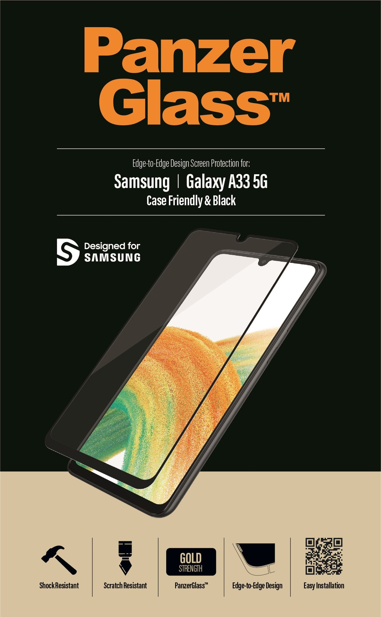 PANZER GLASS Displayschutz(für A33 Samsung 5G) Fit Ultra-Wide