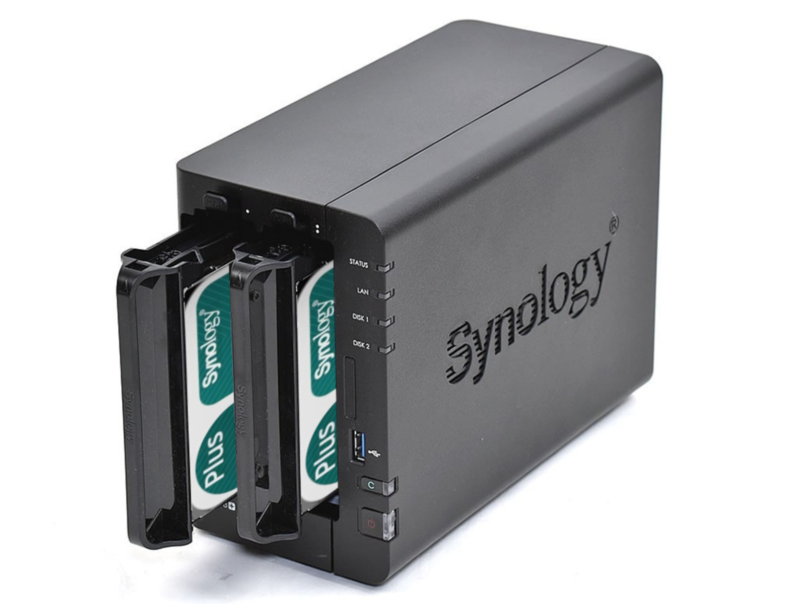 SYNOLOGY DiskStation DS223 Plus intern 4TB Synology HAT 8TB 8 Zoll 3,5 2x TB total Festplatte mit