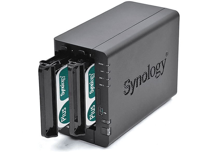 SYNOLOGY DS224+(6G SYN original) 8TB (= mit 2x Festplatte 4TB HAT PLUS) 6GB DDR4 8 TB 3,5 Zoll