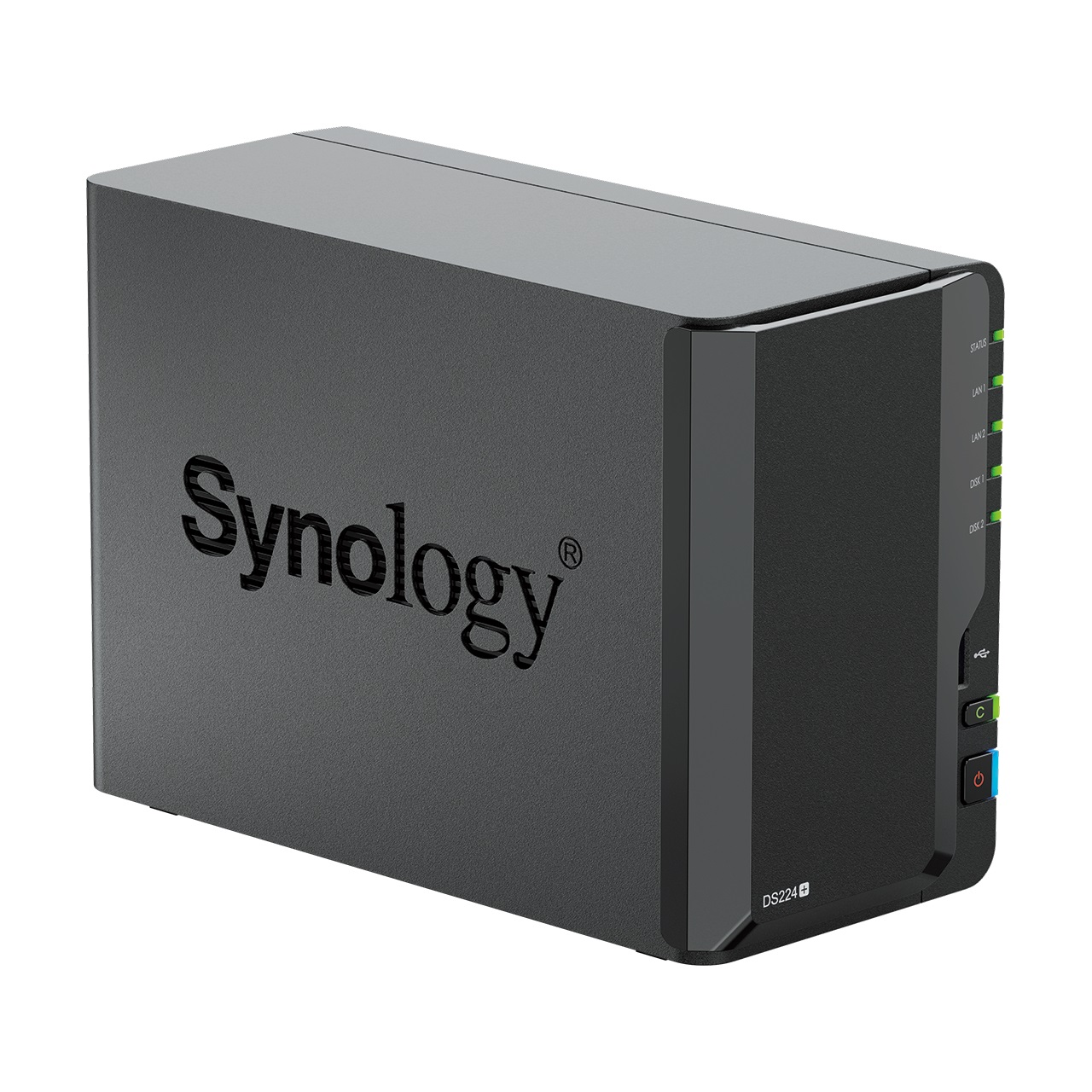 SYNOLOGY DS224+(6G SYN original) 24TB 2x 3,5 (= DDR4 12TB Zoll mit 6GB 24 Festplatte intern TB IRONWOLF)