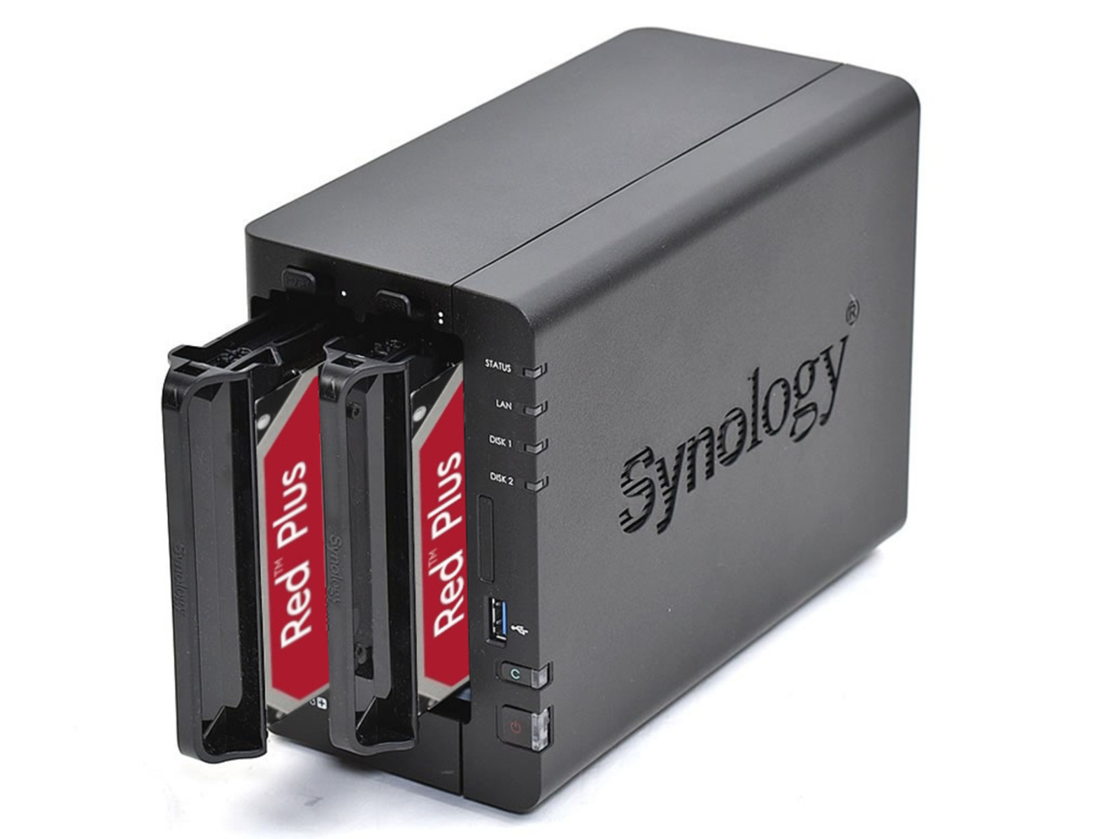 intern SYN SYNOLOGY mit 2x TB (= 12TB Festplatte 6GB PLUS) original) Zoll 24TB DS224+(6G 24 RED 3,5 DDR4