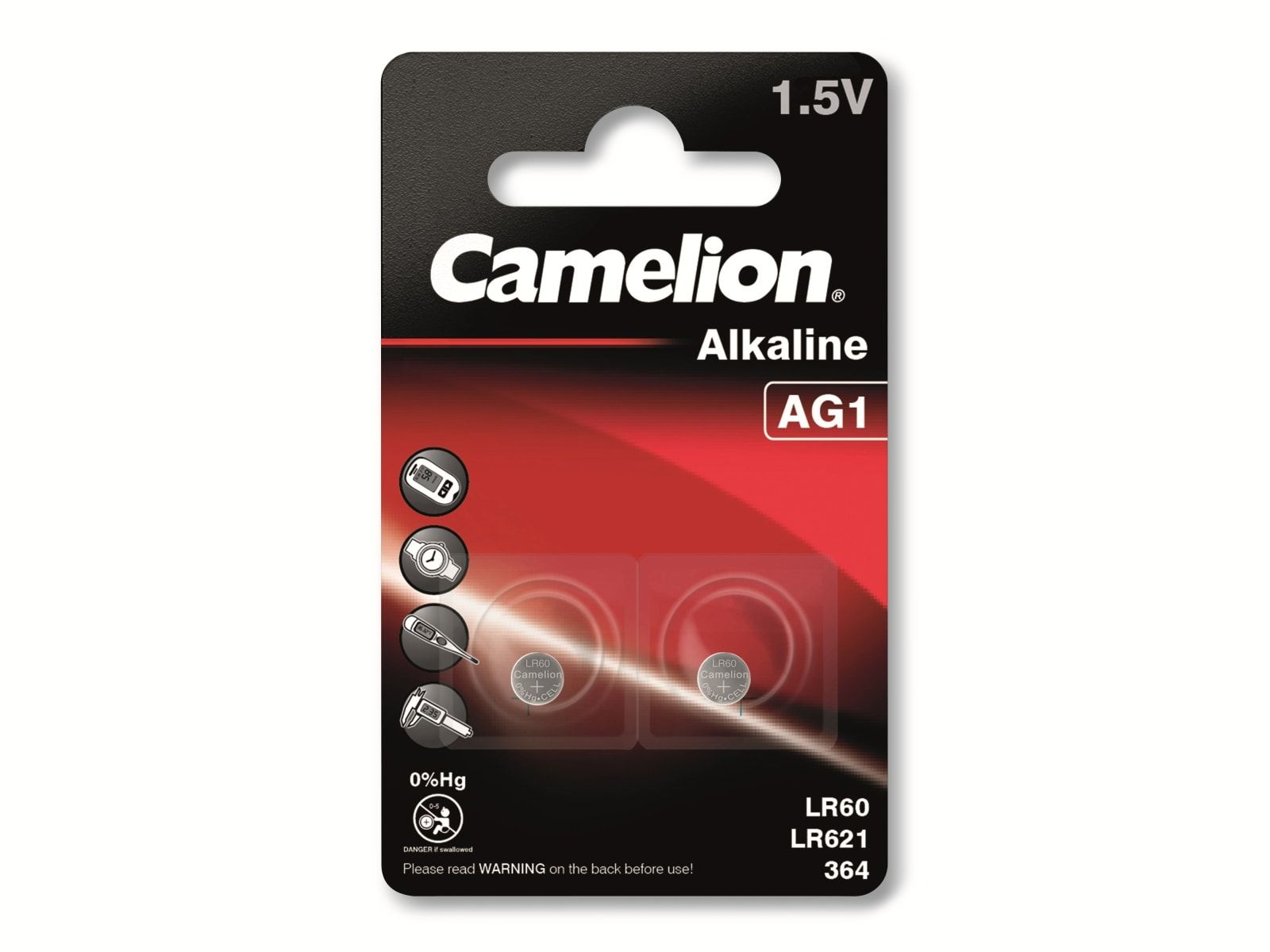 2 CAMELION St. AG1, Alkaline CAMELION Knopfzelle Knopfzelle