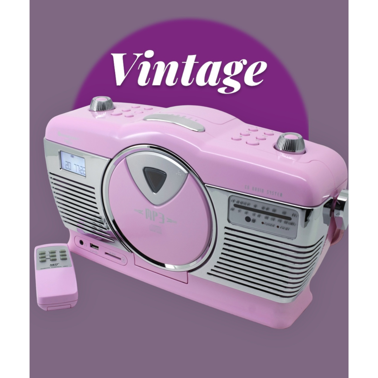 Pink CD-Player RCD1350PI Radio mit SOUNDMASTER
