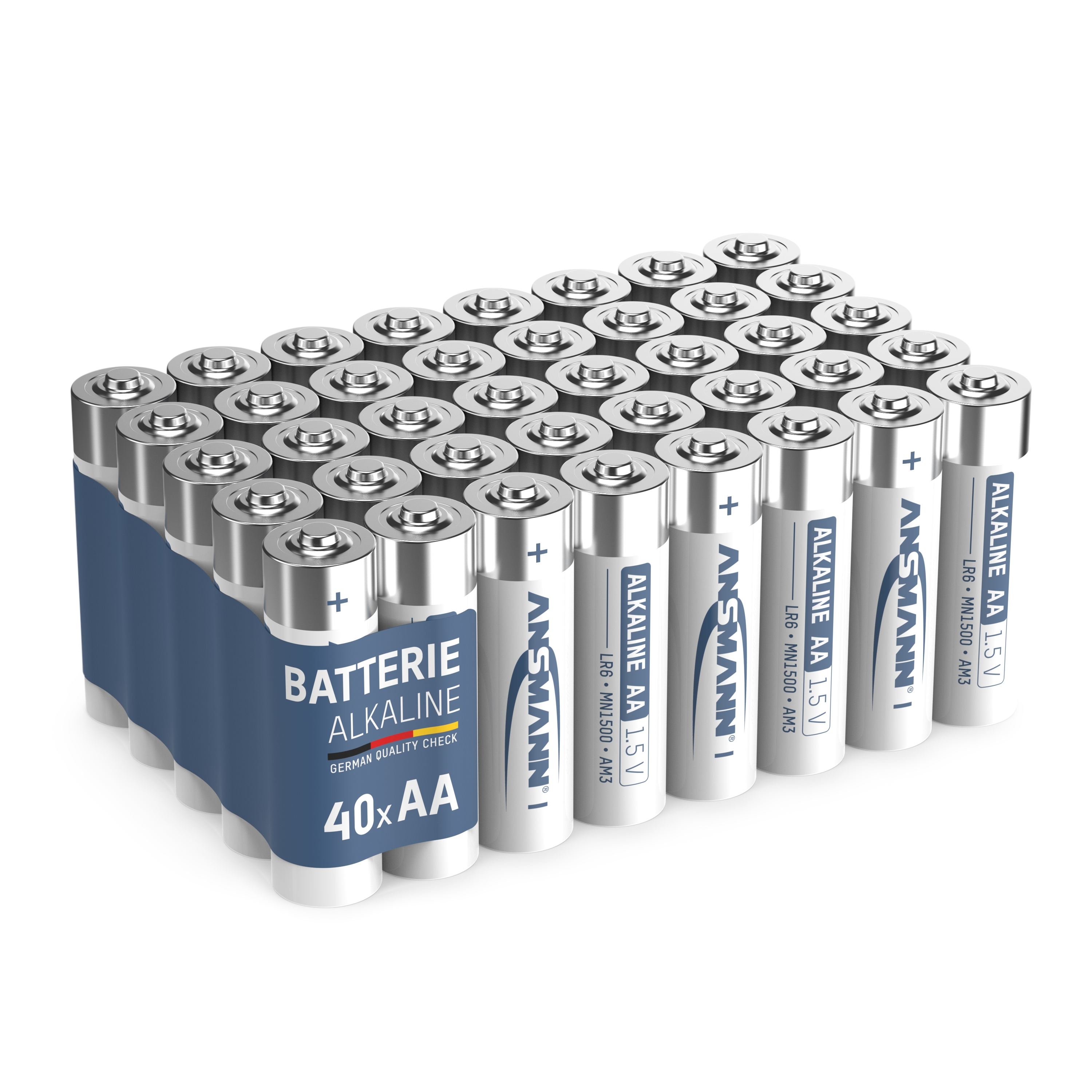 ANSMANN AA Mignon 1,5V Alkaline Batterie 1.5 Mignon, Volt LR6 Batterie, Vorratspack) Mignon Stück Alkaline AA (40 - AA