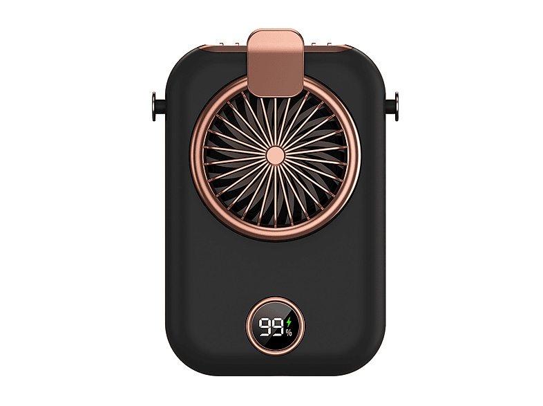 Ventilator Kleiner Kühlend Schwarz Schwarz Tragbar Fan SYNTEK Wiederaufladbar Taille Kompaktventilator Hängend
