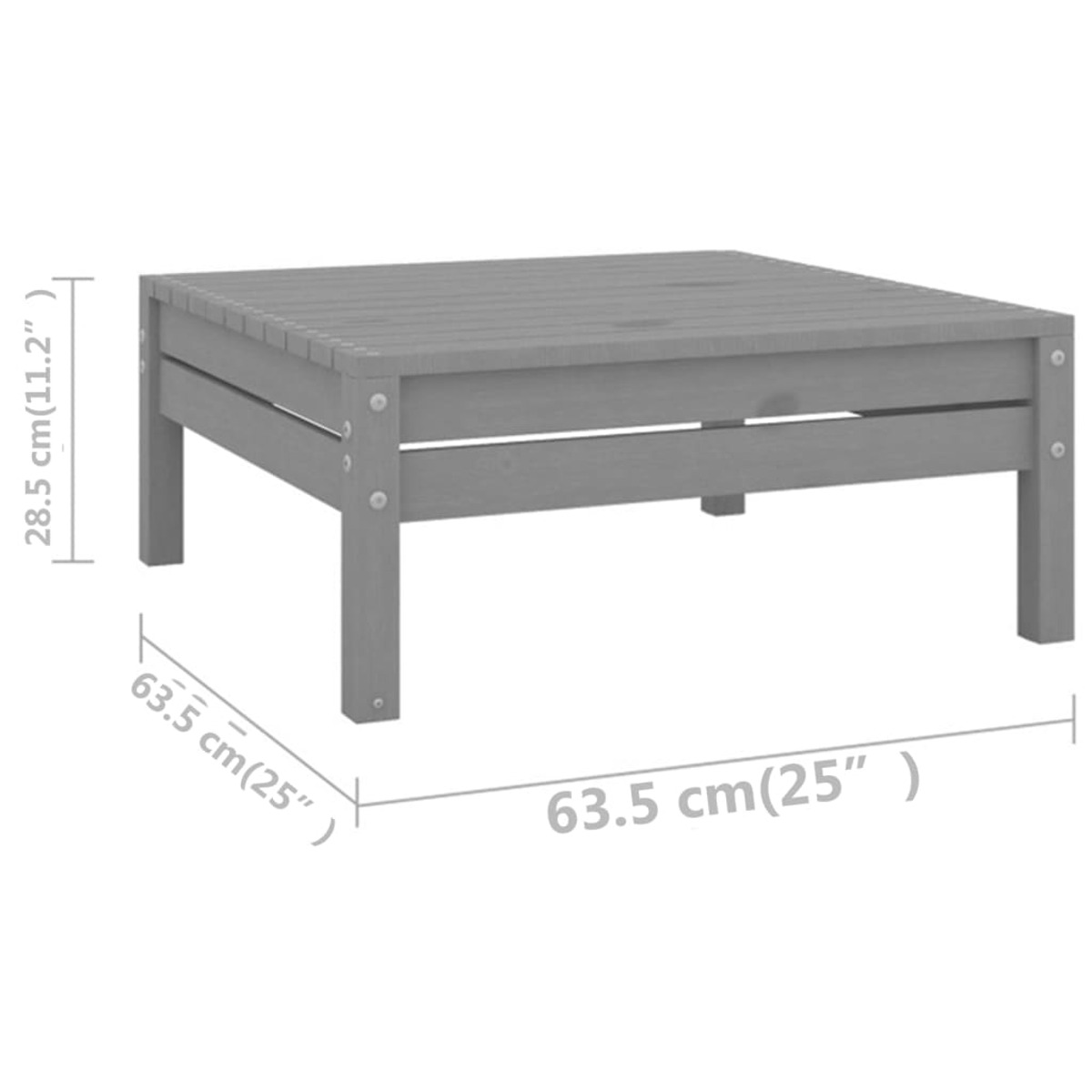 Gartentisch- Stuhlset, Grau VIDAXL 3083191 und