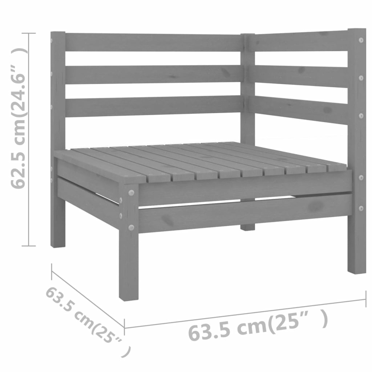 Gartentisch- und Grau VIDAXL Stuhlset, 3082524