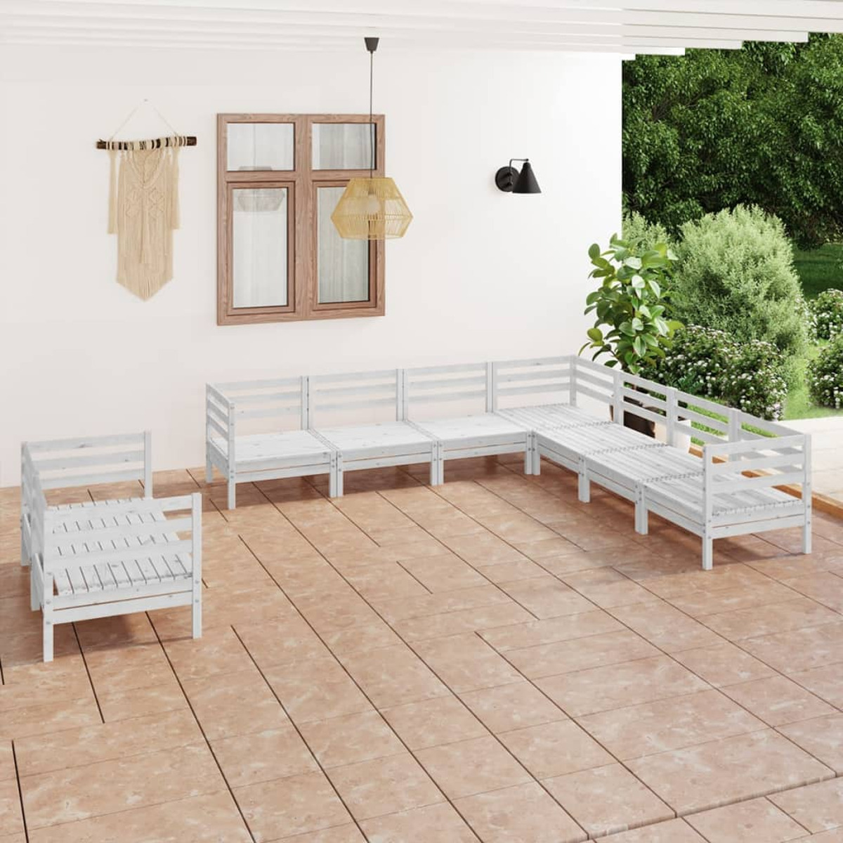 VIDAXL 3083185 Stuhlset, Gartentisch- und Weiß