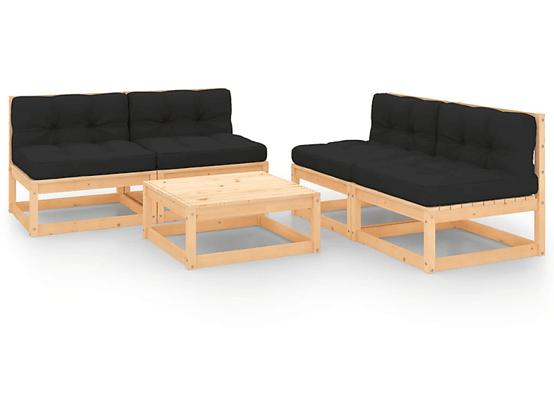VIDAXL 3083730 und Grau Gartentisch- Stuhlset