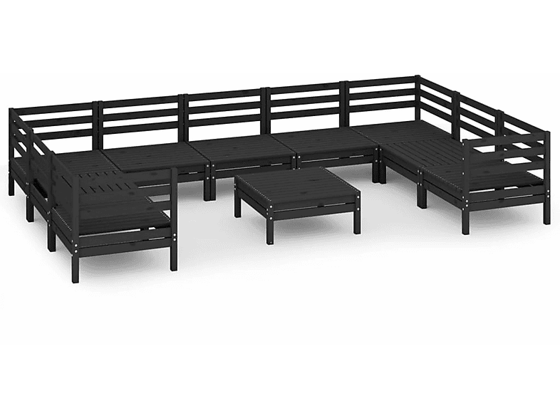 VIDAXL 3083543 Gartentisch- Stuhlset, Schwarz und