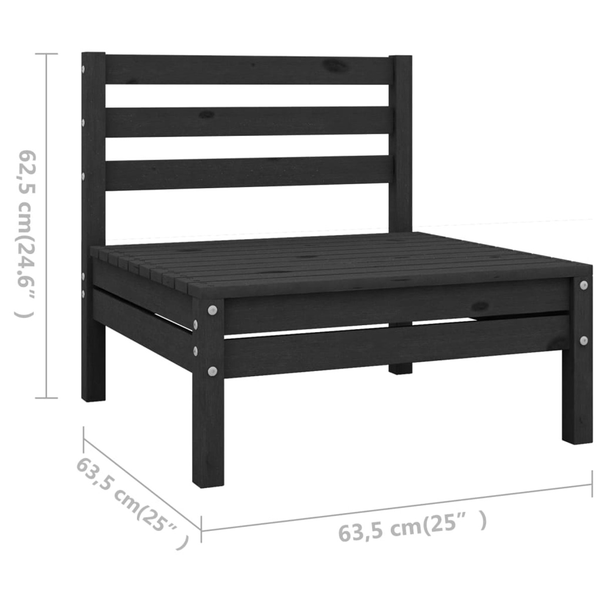 3083033 Stuhlset, Gartentisch- und VIDAXL Schwarz